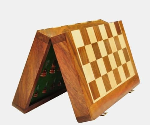 MANJUVIN Wooden Chess Big Size 15 Inches Board Game for Kids & Adults | Premium Folding Chess Set | Classic Indoor Mind & Strategy Game for Family and Travel 3