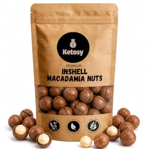 Ketosy Premium In-Shell Macadamia Nuts Vanilla Flavoured - 500g | Crunchy Roasted Exotic Dry Fruits | Rich in Healthy Fats & Protein | Gourmet Snack | Natural & Fresh