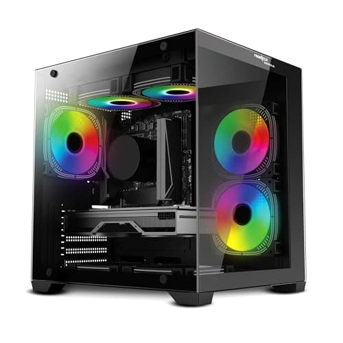 Frontech Nebula Gaming Computer Cabinet with ARGB & Tempered Glass | Dust Filter | USB 3.0 & 1.1 | HD Audio (FT-4382)
