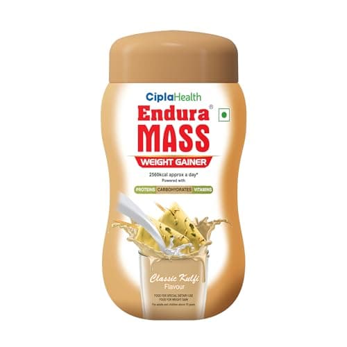 Endura Mass Weight Gainer Powder 550 G Kulfi Flavour | Unique Blend Of 3 Sources Of Protein, Carbs, Vitamins & Essential Minerals | Ideal For Children Above 10 Years, Men, Women & Athletes