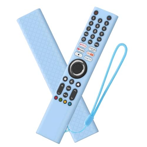 Cotbolt Silicone Remote Cover for Xiaomi Mi TV 2025 Model Remote, Black, Diamond Textured, Precision Button Holes (LUMINIOUS Blue, XIAOMI TV 2025)