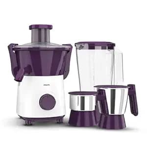 PHILIPS Hl7568/02 500 Watts Juicer Mixer Grinder With 3 Jars And Xl Feeding Tube, Quick And Easy Assembly