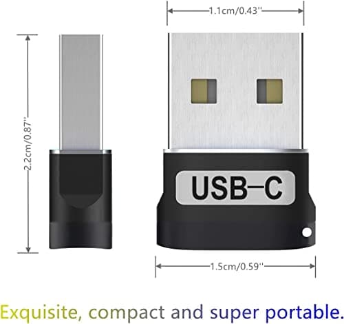 rts High Speed Type C OTG Adapter 2 Pack Type C USB C Adapter Plug, Compatible with iPhone 17 16 15 14 13 Plus Pro Max Samsung Galaxy S26 S25 S24 Laptops, Tablets, Smartphone, Chargers iWatch Tablet 3