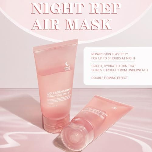 BYKOINE Collagen Night Mask Overnight Peel-Off (Korean Skincare) | Hydration & Elasticity Care for Glowing Skin| Overnight Collagen Face Mask | Peel-Off Wrapping Mask for Firming, Hydration & Radiant  5