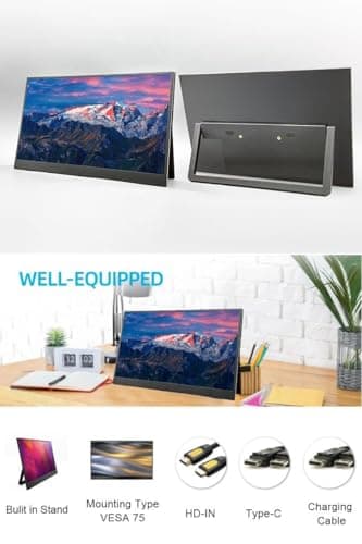 Millennium TECHNOLOGY 16.0 Inch FHD Portable Monitor | IPS Display | Ultra-Slim Foldable Screen Extender | USB Type-C & HDMI | Compatible with Laptop, PC, Mac, Smartphone (16.0" Inches) 5