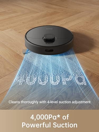 DREAME D9 Max Robot Vacuum and Mop, 4000Pa Suction, LiDAR Navigation, 2-in-1 Sweep & Mop, 5200mAh Battery, Multi-Floor Mapping, Alexa/App Control, Ideal for Pet Hair & Carpets 2