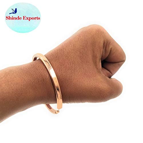 SHINDE EXPORTS Pure Copper Adjustable Kada Bracelet for Men & Women 2