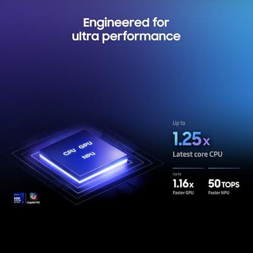 Samsung Galaxy Book6 Ultra (Gray, 32GB RAM, 1TB SSD) | Intel Core Ultra 7 (Series 3) | 16" WQXGA+ Dynamic AMOLED 2X | NVIDIA Graphics | 30Hrs Battery Life | 120 Hz | Dolby Atmos Six Speakers | AI PC 4