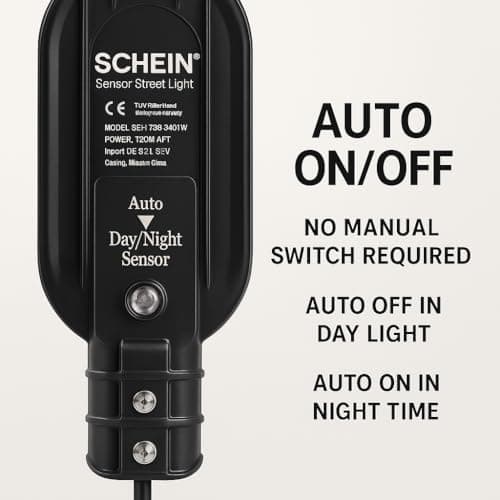 SCHEIN SHSL-28W LED Street Light | 28W | Auto On/Off Dusk to Dawn | Corded Electric | Waterproof & Dustproof IP65 | Polycarbonate Housing | BIS Approved R-97001945 | Outdoor Street Lamp | 1 Piece 3