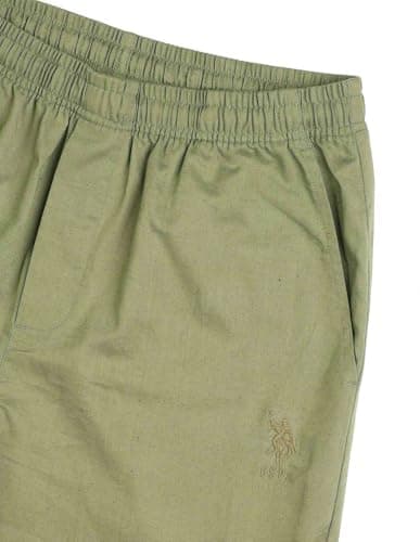 U.S. Polo Assn. Relaxed Fit Cotton Linen OELP8 Lounge Pants - Pack Of 1 (Sage) 5