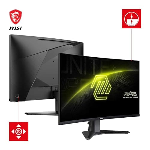 MSI MAG 27CQ6F 27 Inch 2K WQHD Curved Gaming Monitor - 1500R 2560 x 1440 Rapid VA Panel, 180 Hz / 0.5ms (GtG, Min.), Adaptive-Sync - DP 1.4a, HDMI 2.0b CEC 3