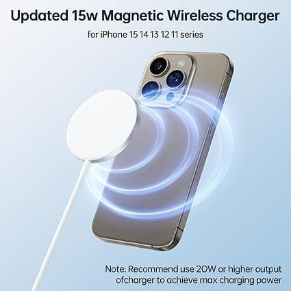 SOOPII Ultra-Slim Magnetic Fast Wireless Charger 15W, Qi-Compatible Charging Pad with USB-C, Sleek and Lightweight Design Charger for iPhone, Samsung, and All Qi Devices 2