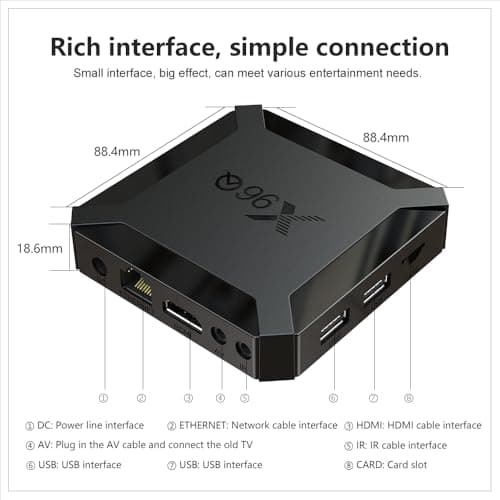 AUSEK X96Q Mini PC Box with Allwinner H313 Quad-Core, 2GB RAM, 16GB Storage, HDMI Output, Dual USB, TF Card Slot, WiFi | Android 10 Based Android PC Box 2