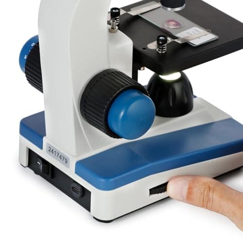 AmScope M150C-I 40X-1000X All-Metal Optical Glass Lenses Cordless LED Student Biological Compound Microscope 3