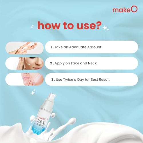 makeO Happy Hydrate Ceramide Face Moisturizer | With Shea Butter, 3. 0.5% Squalene & 1% Petrolatum I Ceramide Cream Moisturizer | Suitable for All Skin Types | Soft Moisturized Skin I 50 ml 5