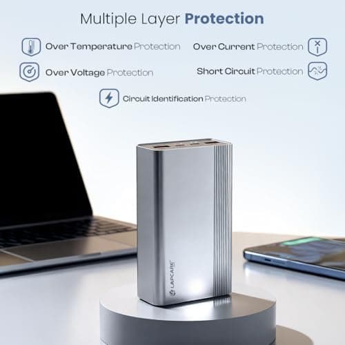 Lapcare Boost 65W PD Super Fast USB Charging 20000Mah Laptop Powerbank Supports Super Fast Charging 2.0, Charges Macbooks, Laptops, Dslrs and Gaming Console, Silver 5