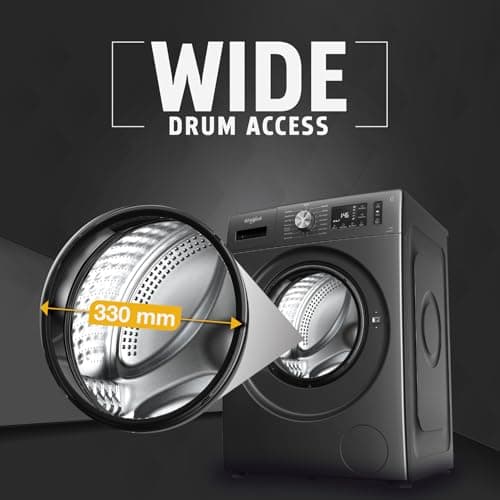 Whirlpool 7 Kg 5 Star Inverter Front Load Washing Machine with In-Built Heater (SUPREME CARE 7012 -E, Midnight Grey, 100+ Tough Stains, Steam Technology, 2025 Model) 6