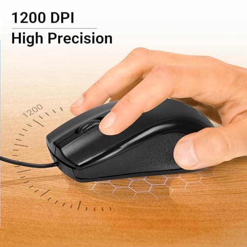 Zebronics Wired Keyboard and Mouse Combo with 104 Keys and a USB Mouse with 1200 DPI -JUDWAA 750 6