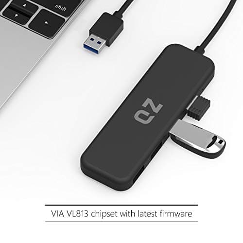 [1.3 Feet Long Cable, USB 3.1 Gen 1] QZ USB Hub for Next Gen Office Work Station, 4 Ports, USB 3.1 Gen 1 for PC and Laptops 3