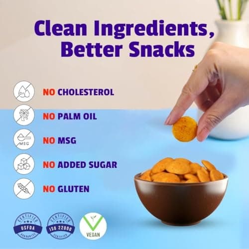 The Healthy Binge Jowar Baked Chips Indian Masala – Healthy Snacks | Baked Snacks | No Palm Oil | Protien Rich | Healthy Snacks for Kids and Adults 40g (Pack of 6) 5
