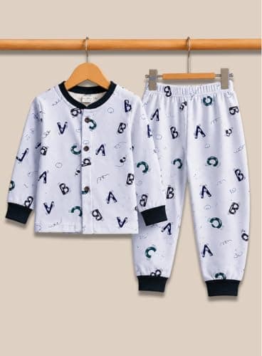 3BROS Kids' Pura Cotton Full Sleeves Casual T-shirt & Pyjama Set | Clothing Combo Set for Baby Boys Girls (Multicolor-20, 2-3 Years) 4