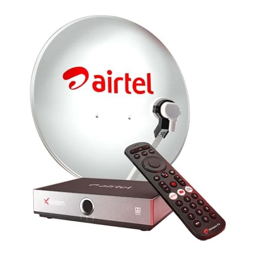 Airtel Xstream Box with Dish Antenna | Android TV Box | Pay 3600 and get 3600 Cashback| Standard Installation (Ultimate Telegu Pack)