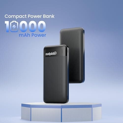 Salpido Salpido 10000mAh Power Bank with Dual Output, Portable Slim Design, Lithium-Ion Polymer Battery, Smart Chip Safety and LED Indicator, for iPhone, Samsung &All Smartphones(PN-951,Black) 4