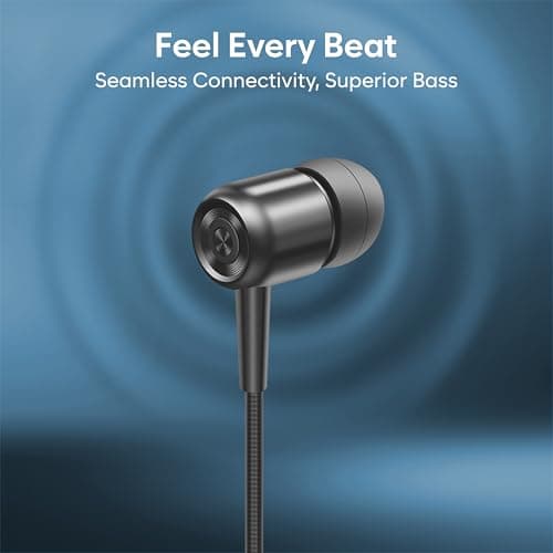 NITRAMAX Bluetooth 5.4 Wireless Neckband Headphones, 20-Hour Playtime, Superior Bass with Intelligent Voice Noise Reduction, Crystal Clear Calls & Effortless Pairing, Ergonomic Sports Earbuds (Black) 3