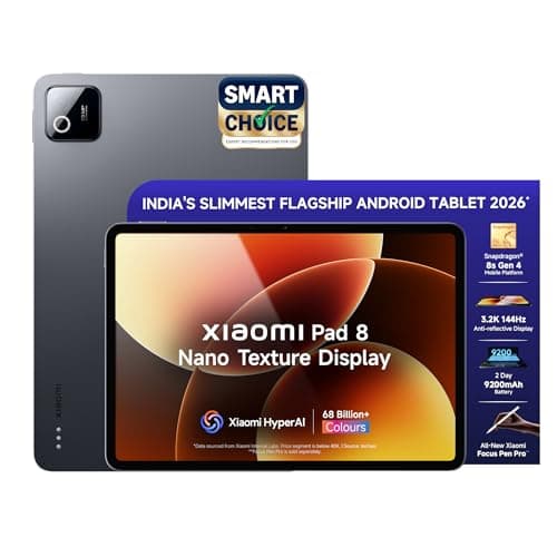 XIAOMI Pad 8 Nano Texture Display [Smartchoice] Flagship Snapdragon 8s Gen 4 |11.2" 3.2K | 12GB, 256GB | Anti-Reflective | Ultra Slim Metal Design | 9200mAh Battery HyperAI | Wi-Fi 7 | Graphite Grey