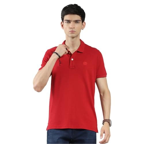 Monte Carlo Men's Regular Fit Polo T-Shirt | Solid Pattern| Half Sleeve | Collared Neck | Casual Wear T Shirt for Men's Red L (Pack of_1)