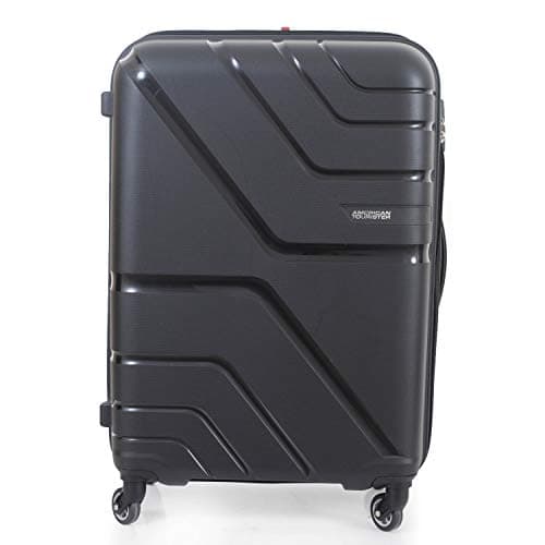 American Tourister Medium Trolley Bag for Travel | Upland Spinner 68 Cms Polypropylene Hardsided Check-in Luggage Bag | Suitcase for Travel | Trolley Bag for Travelling, Black