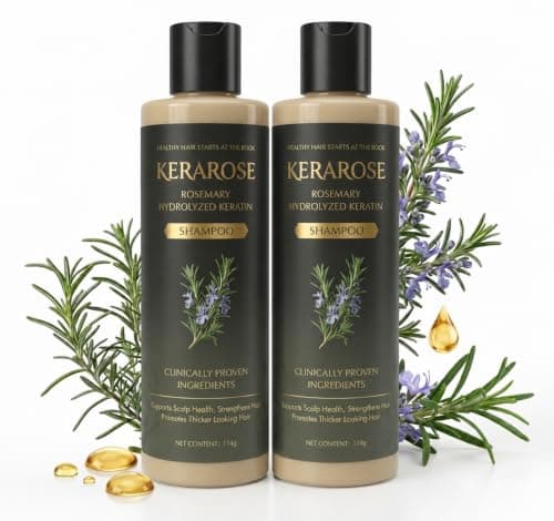 Rosemary Growth Support Shampoo | Strengthens Roots & Supports Hair Growth | Reduces Hair Fall & Nourishes Scalp | Suitable for All Hair Types (Pack Of 2)