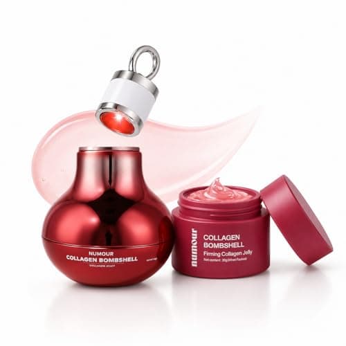 Numour Collagen Bombshell Refill Bundle | India’s 1st Korean Hydrolyzed Collagen + Red LED & Sonic Vibrations | Anti-Aging, Skin Firming & Lifting | Anti-Aging Moisturizer | All Skin Types