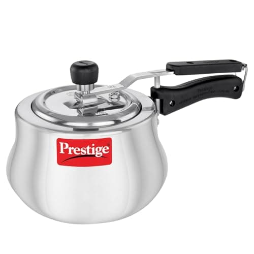 Prestige 3 Litre Aluminium Nakshatra+ Svachh Innerlid Pressure Cooker Handi|Deep lid for spillage control|Virgin Aluminium|Induction Compatible|Metallic Safety Plug|5 Years warranty|ISI Certified