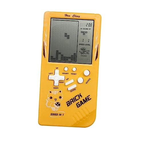 UJEAVETTE Portable Game Console Handheld Game Players Childhood Gift Yellow 3