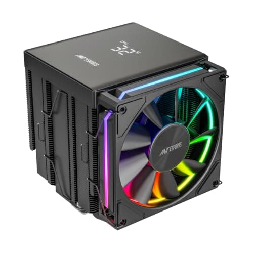Ant Esports V8 Digital CPU Air Cooler CPU Fan with LED Temperature Display & ARGB|2x120mm FANs| Support Intel - LGA1851 / 1700/1200 AMD - AM5 / AM4