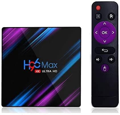 RuhZa 4K Mini PC Box with H.265 Decoding,RK3318 Quad Core 64 Bit Processor,Android 10, 4GB Ram 32 GB ROM, Voice Assistant, Support 2.4G/5.0G Dual WiFi