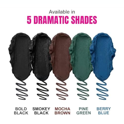 Elle 18 Eye Drama Kajal|| Super Black- Smudge-Proof|| Waterproof|| 0.35 g 5