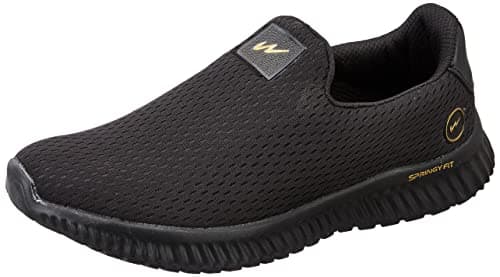 Campus Men's OXYFIT (N) Walking Shoes BLK/Gold - 7UK/India