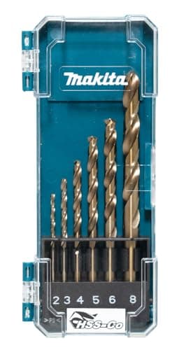 Makita D-75758 HSS-Cobalt Drill bit set for Stainless steel (2,3,4,5,6 & 8mm)