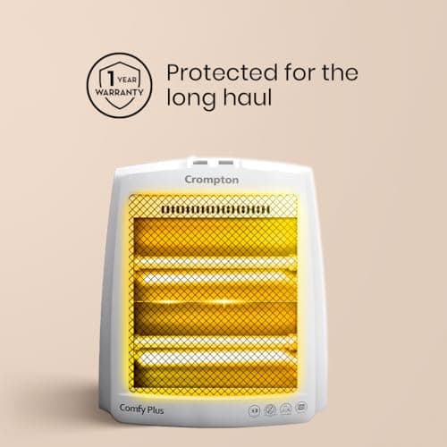Crompton Comfy Plus 800 Watt Quartz Room Heater with 2 Heat Setting | Handle to carry | Neon Lamp indicator 3