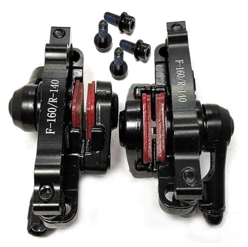 CYBIC Bicycle Disc Brake Caliper Set of 2 Front with Brake Pads Durable Alloy Construction Smooth Performance Easy Installation Universal Fit for Mountain and Road Bikes Black 3