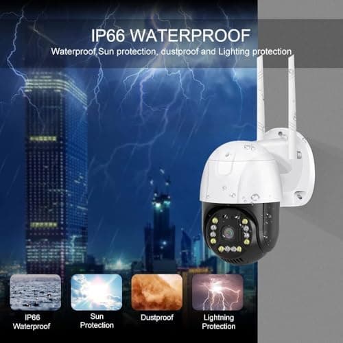 Guard Well 4G LTE Outdoor PTZ Security Camera | Dual Antenna | 360° Pan Tilt | Night Vision | Motion Detection | Two Way Audio | 4G SIM-Based CCTV Camera for Home with Mobile App V380 Pro (4G Camera) 4