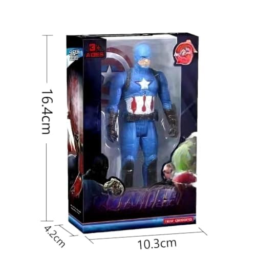 SHAKTISM Super Hero Action Figure Toy Set with Light, 1-Piece Comic Hero Figurines, Durable Plastic Figures, Movable Parts, Collectible Toys for Boys & Girls 2