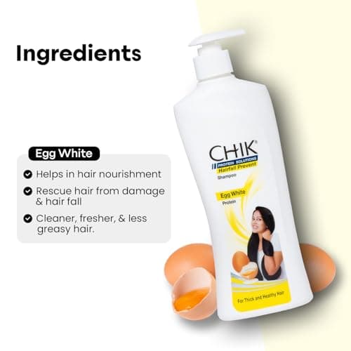 Chik Protein Solution Hairfall Prevent Shampoo, With Goodness Of Egg White, For Thick And Healthier Hair | For Men & Women | 340ml 3