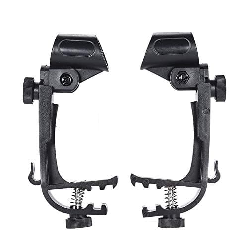 WildCard India 2pcs Clamp Clip On Drum Rim Microphone Mic Mount Holder Adjustable Shockproof