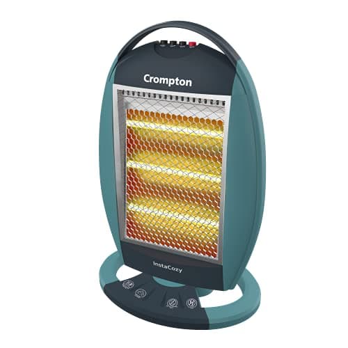 Crompton Insta Cozy 1200 Watt Halogen Room Heater with 3 Heat Settings(Grey Blue)