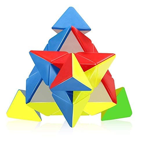 TinyPlay Pyramid Cube Brain Teaser | Triangle Speed Cube Puzzle Toy for Kids & Adults 6+ Years | 3D Logic Puzzle for Travel & Brain Training 5