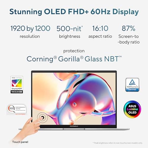 ASUS Zenbook 14 (2026),Intel Core Ultra 5 225H,Intel Arc iGPU,16GB/1TB,FHD+ OLED,Touchscreen,14"(35.5 cm),Windows 11,M365 Basic(1Y)* Office24,Foggy Silver,1.28 Kg,UX3405CA-QL1111WS,Thin & Light Laptop 3