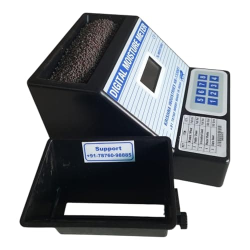 Digital Grain Moisture Meter for Mustard, Maize, Paddy, (Sarso, Makka, Dhaan) Bajra & Groundnut Seeds | Compact & Lightweight |Low Power Consumption | 3.5 Digit LCD Display | ISO Approved